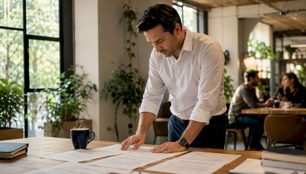 MSP officer reviewing AI data governance documents