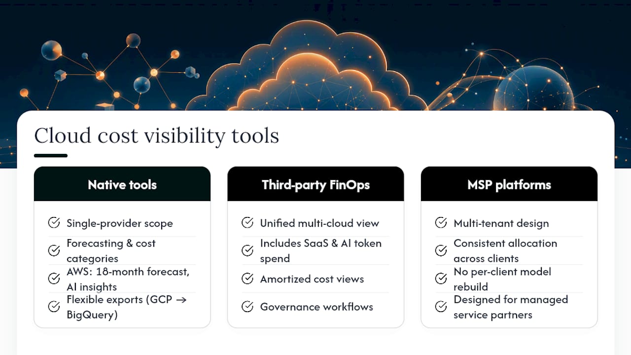 What Tools and Platforms Actually Support Cloud Cost Visibility? — overview diagram