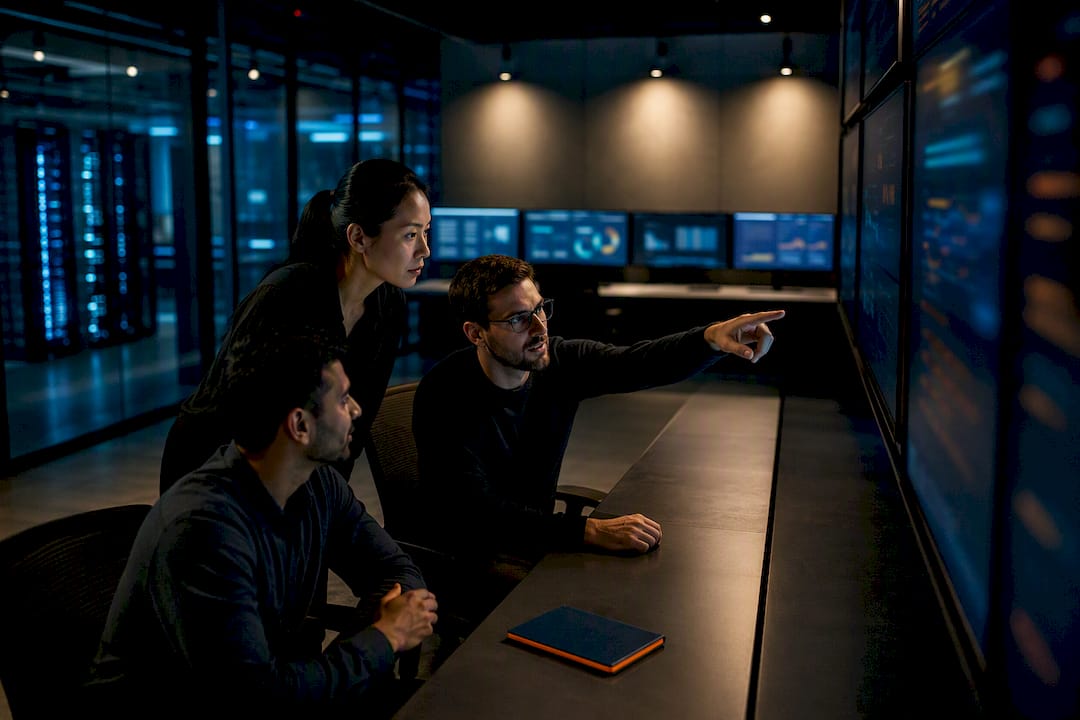 FinOps team reviewing multi-cloud cost data