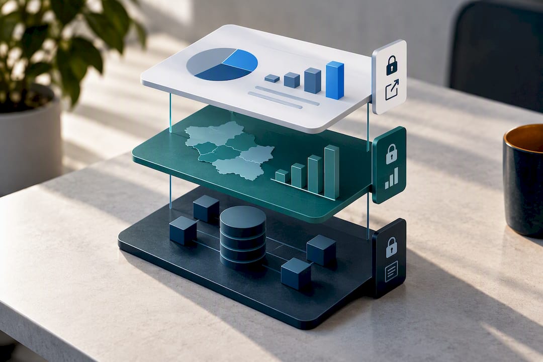 Role based access layers for cloud reports