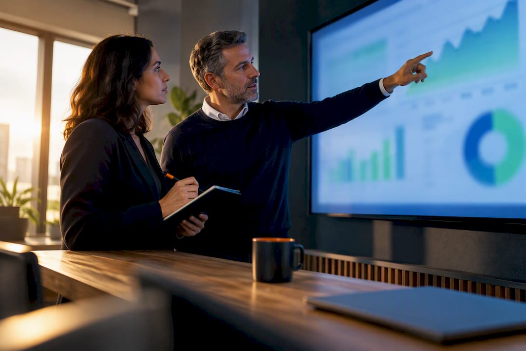 MSP leaders reviewing cloud spending dashboard