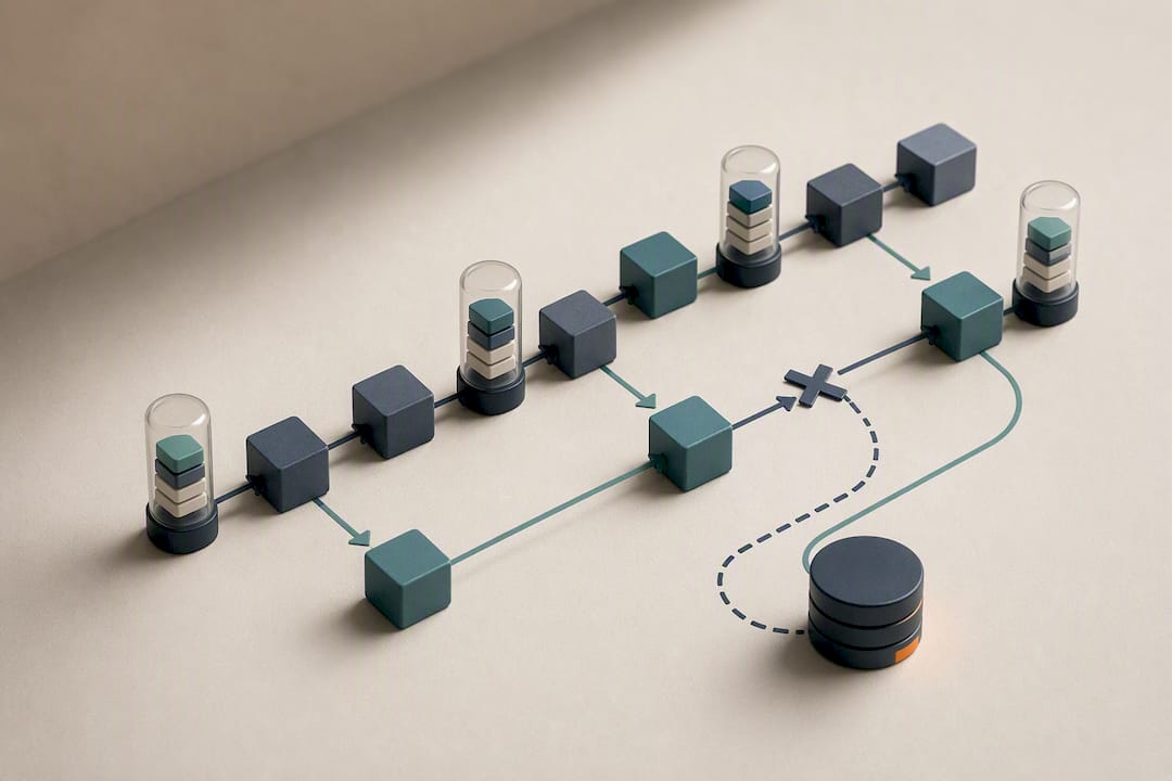 Illustration of AI training checkpoint recovery