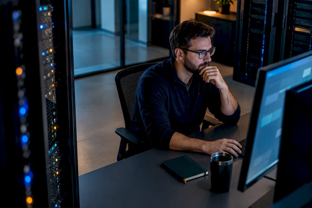 Engineer reviewing cloud instance schedules