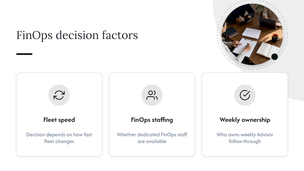 Three factors for choosing managed or DIY FinOps
