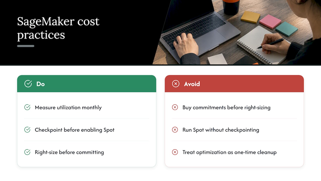 What most teams get wrong about SageMaker costs — overview diagram