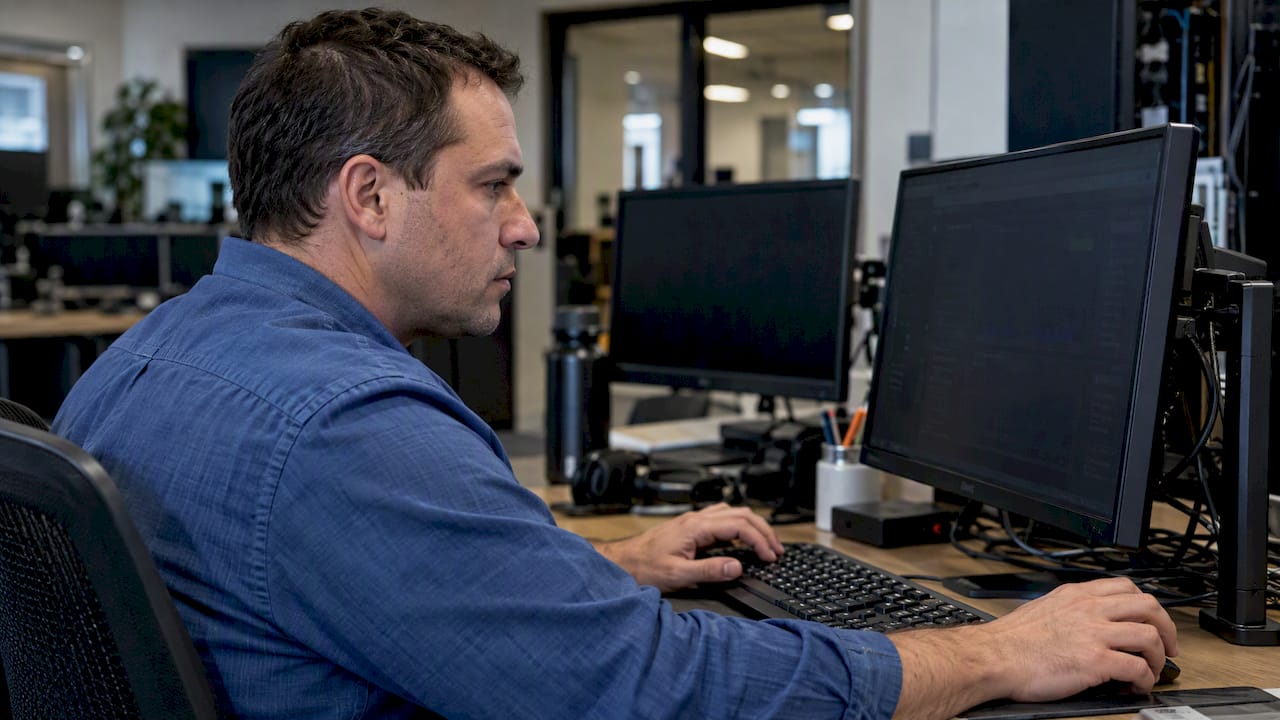Engineer adjusting Datadog telemetry settings