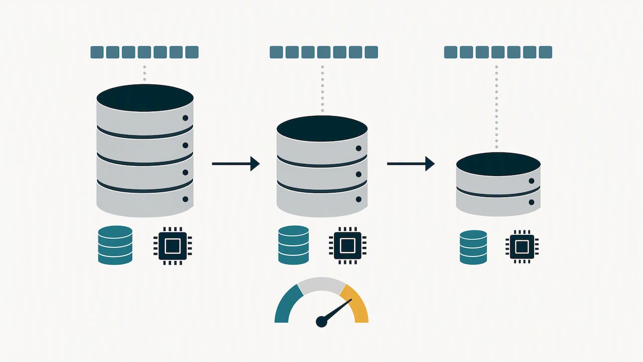 Database capacity matched against workload demand