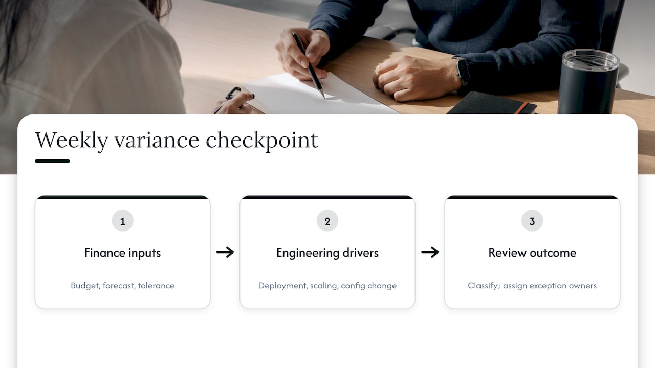 Make finance and engineering read the same report — overview diagram
